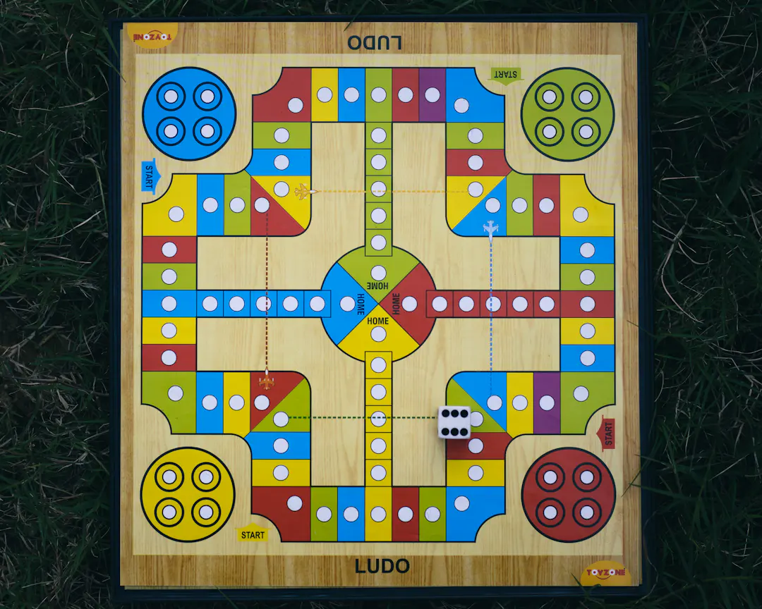 Carrom Board aus der Draufsicht beim Training